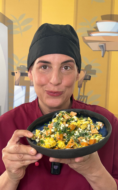 Curry-Blumenkohl-Salat mit Süßkartoffel – fra)uu(hlig