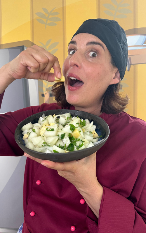 Käse-Melonen-Salat – fra)uu(hlig Käse-Melonen-Salat – fra)uu(hlig