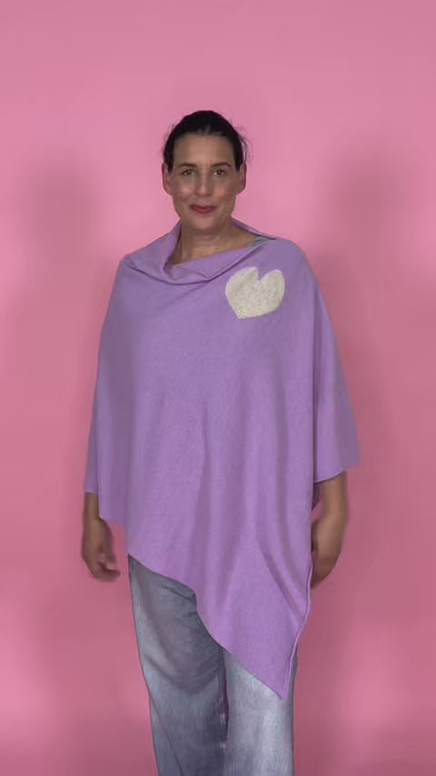 Poncho Herzschlag Heidelbeercreme